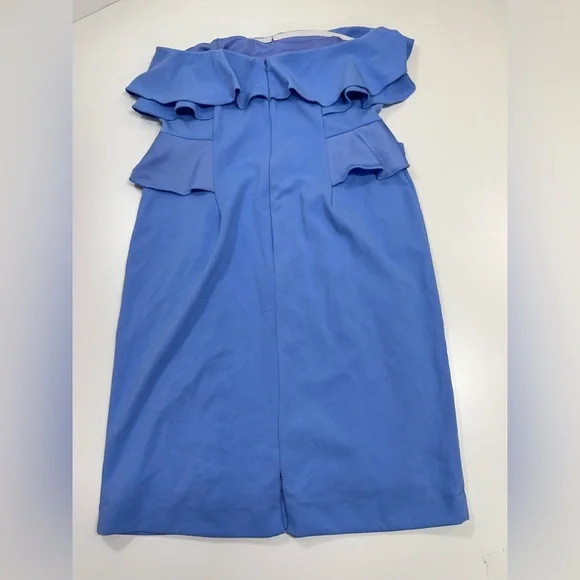 Alexia Admor Light Blue Strapless Cascading Ruffles Mini Dress New With Tags 14 - Picture 4 of 16